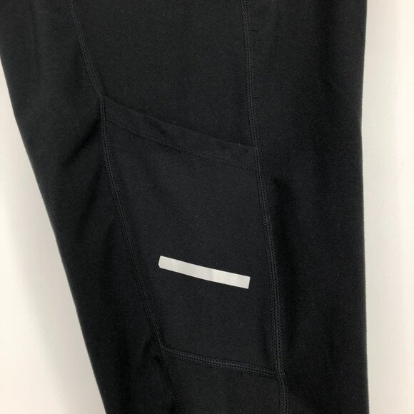 Along Fit black leggings side pocket reflective stripe size Medium - Picture 6 of 15
